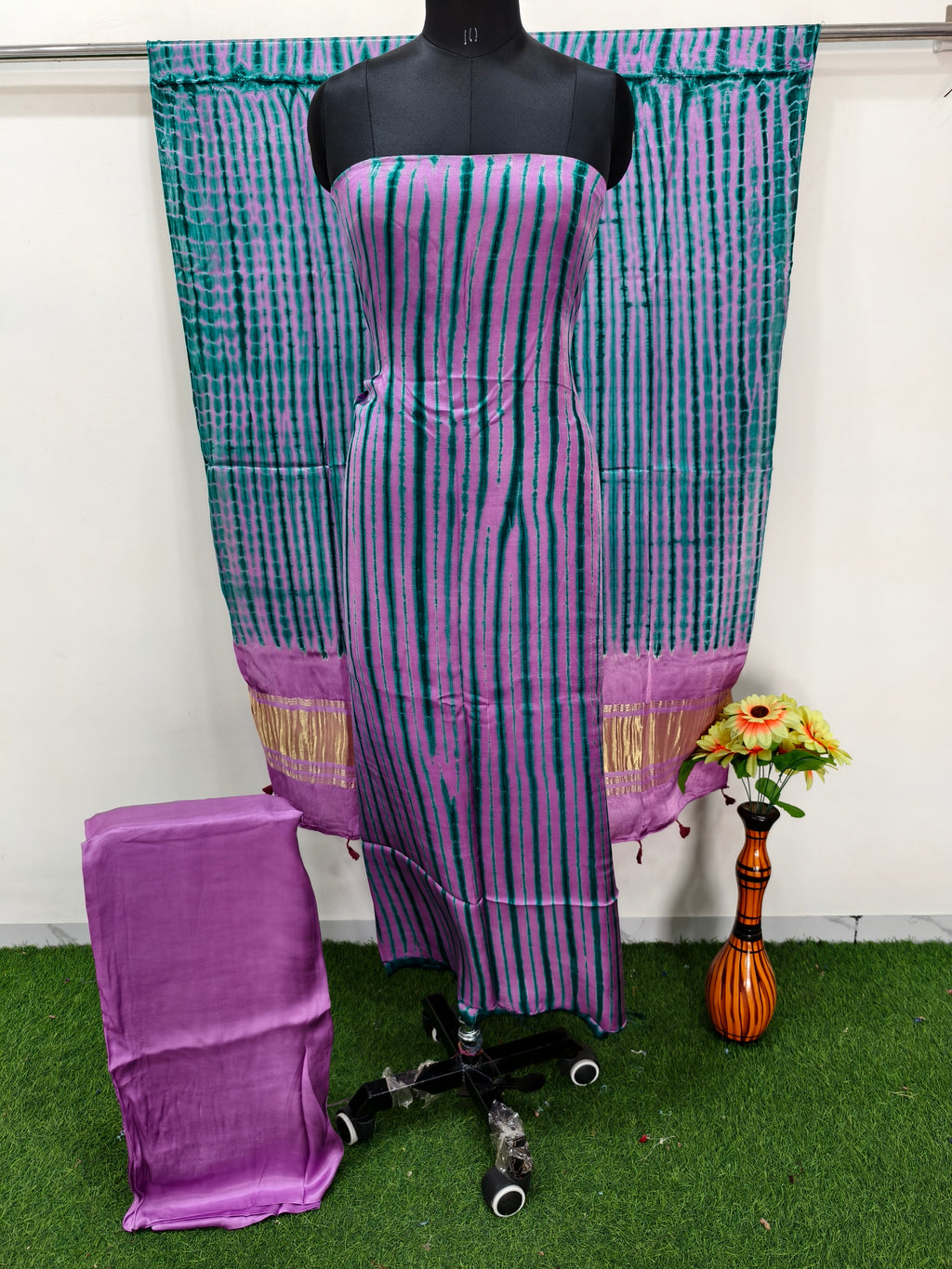 Modal Silk Tiy & Dye 3 Pice suit