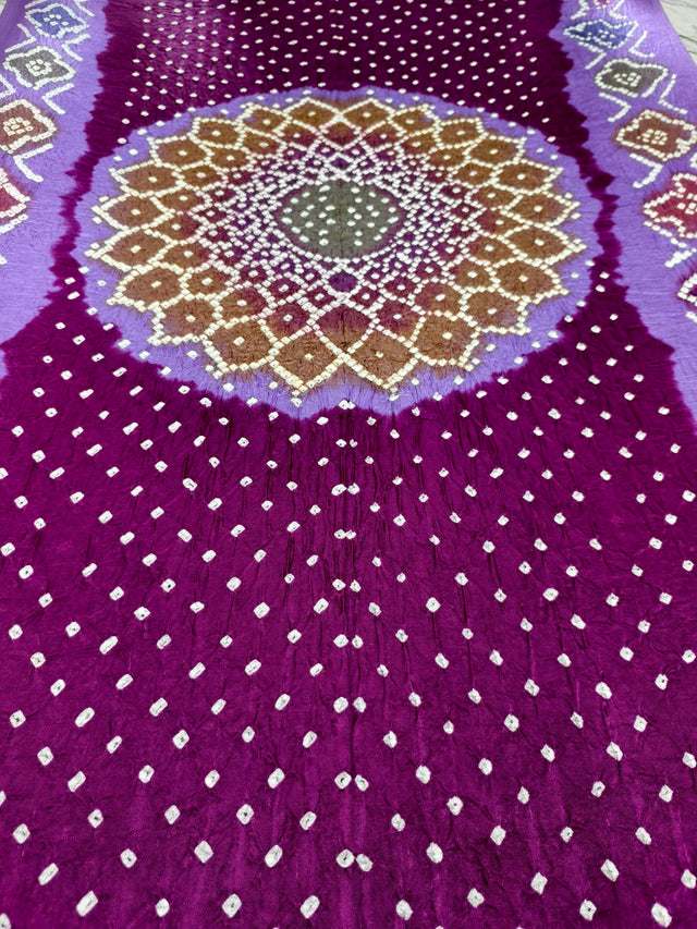 Premium Multi-Color Modal Silk Bandhej Suit Set | Handcrafted Bandhani Designer Dress Material with Zari Dupatta