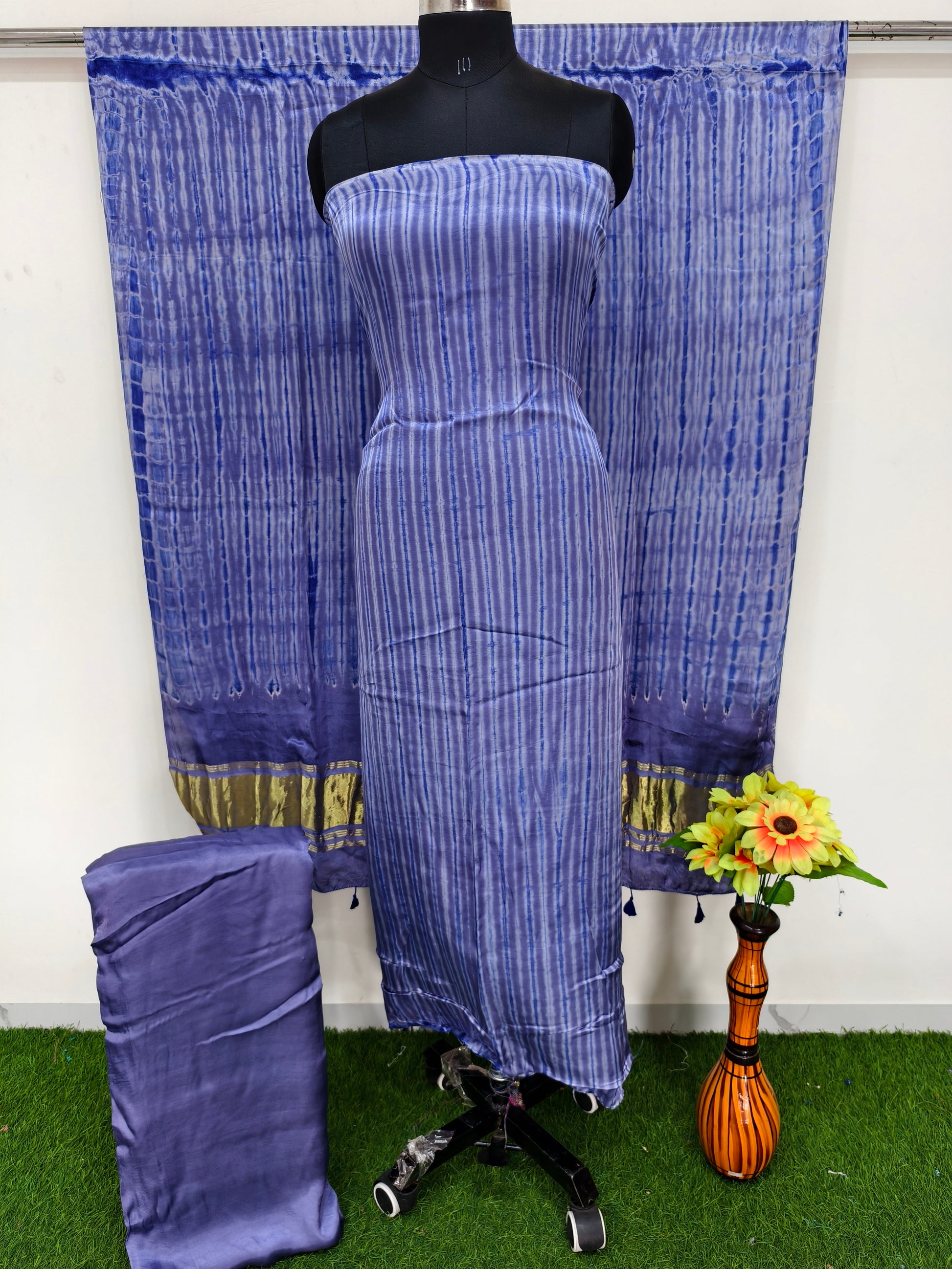 Modal Silk Tiy & Dye 3 Pice suit