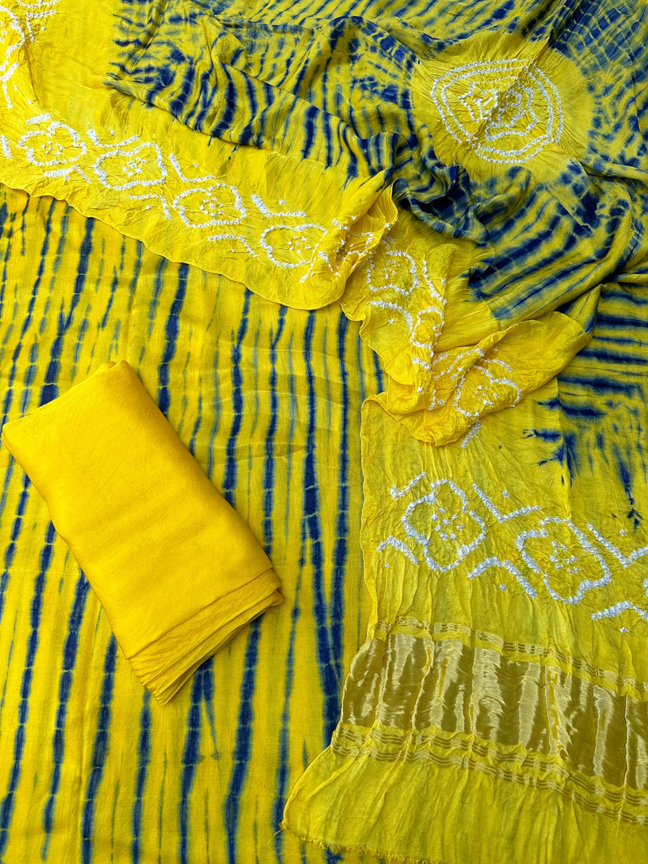 Modal Silk Tiy & Dye Bandhani dupatta 3 Pice suits