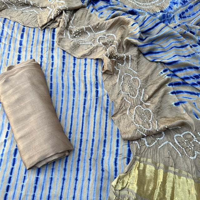 Modal Silk Tiy & Dye Bandhani dupatta 3 Pice suits