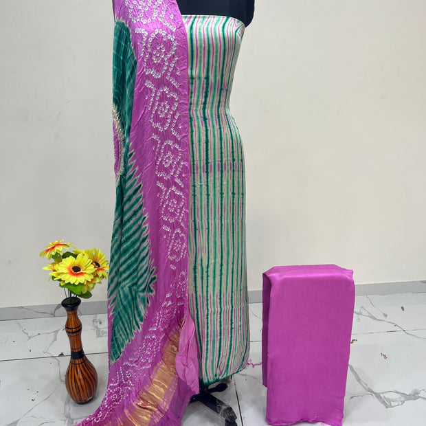 Modal Silk Tiy & Dye Bandhani dupatta 3 Pice suits
