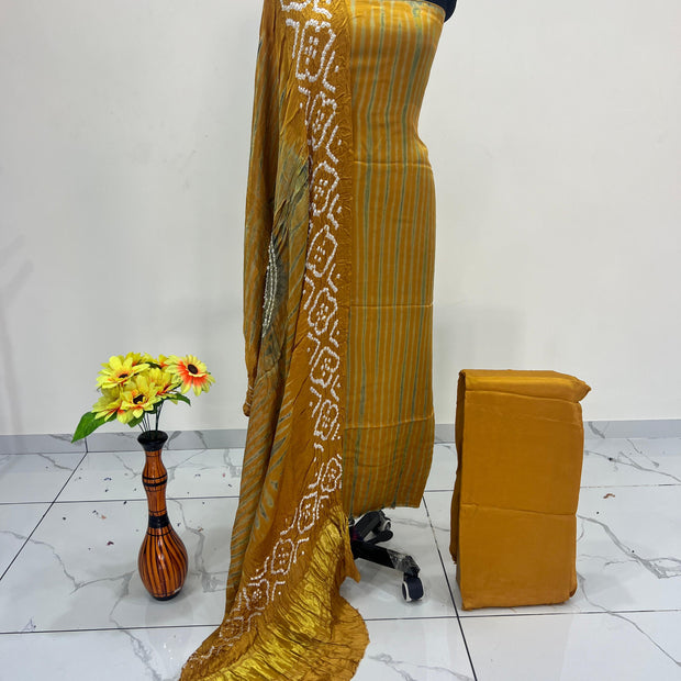 Modal Silk Tiy & Dye Bandhani dupatta 3 Pice suits