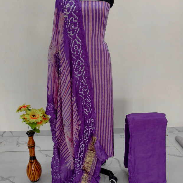 Modal Silk Tiy & Dye Bandhani dupatta 3 Pice suits