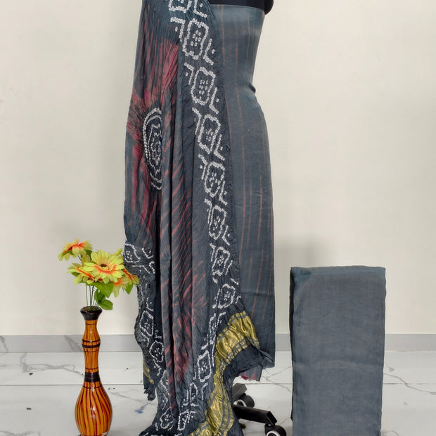 Modal Silk Tiy & Dye Bandhani dupatta 3 Pice suits