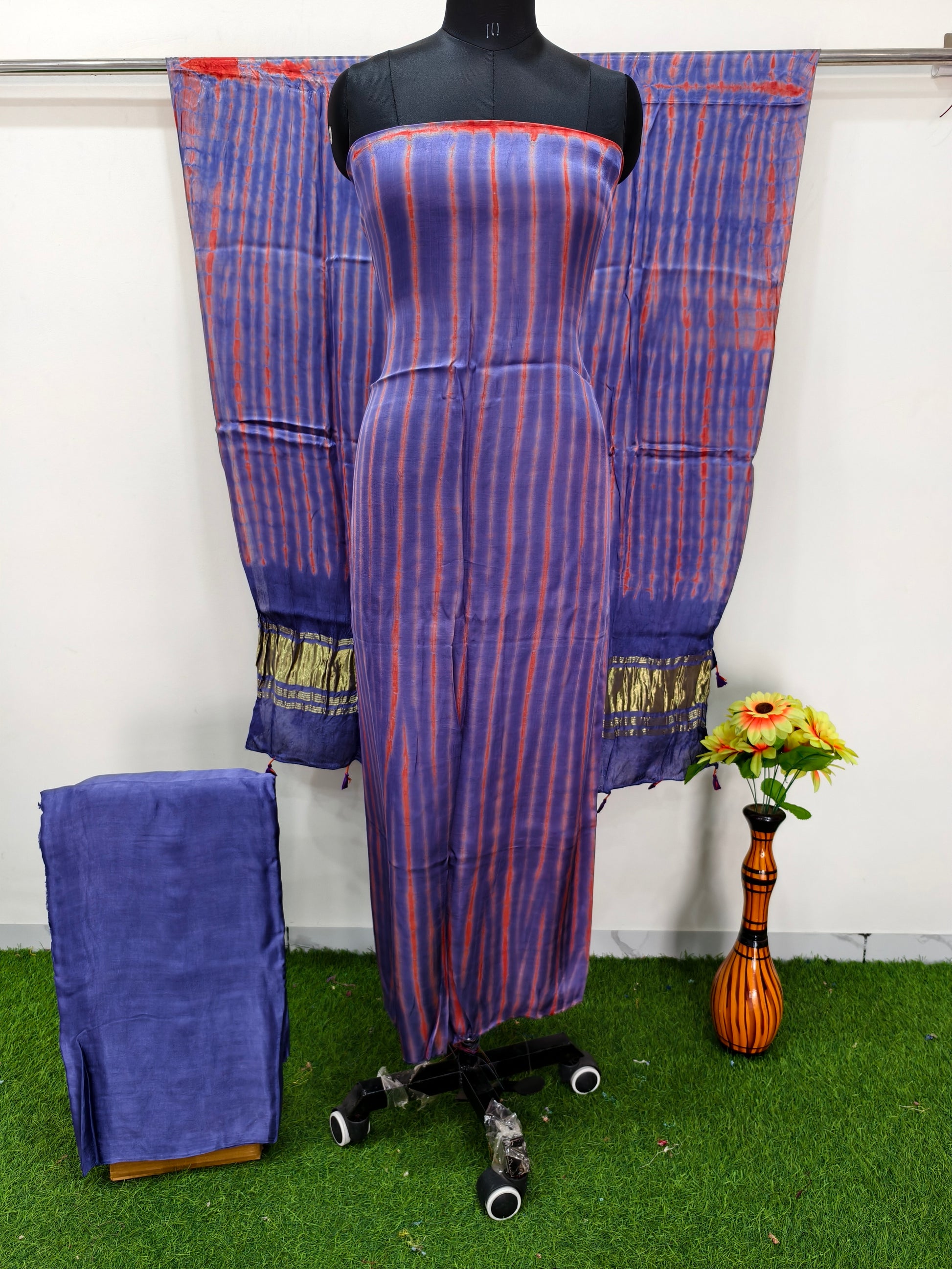 Modal Silk Tiy & Dye 3 Pice suit