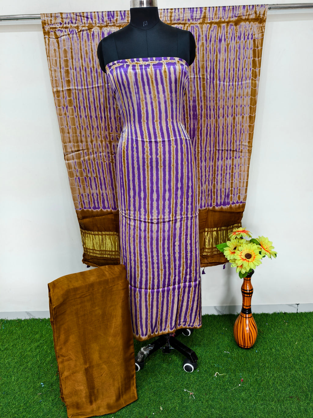 Modal Silk Tiy & Dye 3 Pice suit