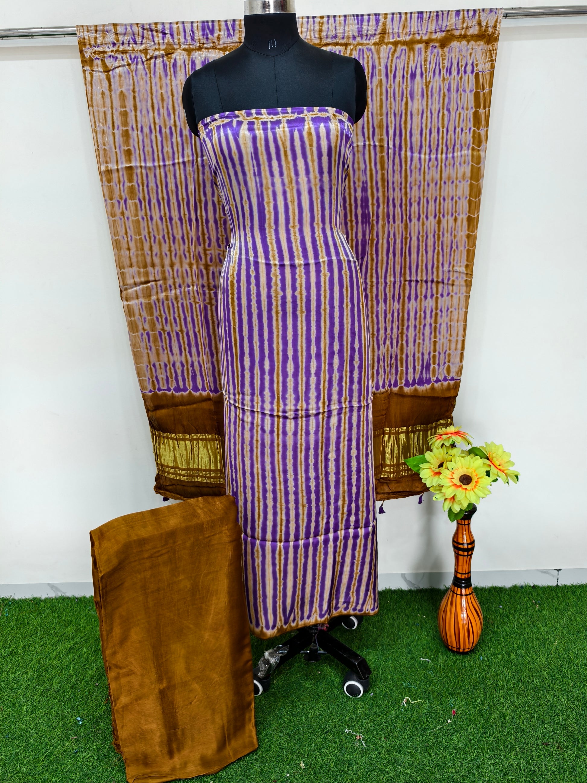 Modal Silk Tiy & Dye 3 Pice suit