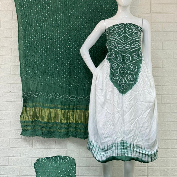 Bandhani tie-dye work Elegant colors & white color combination Center panel