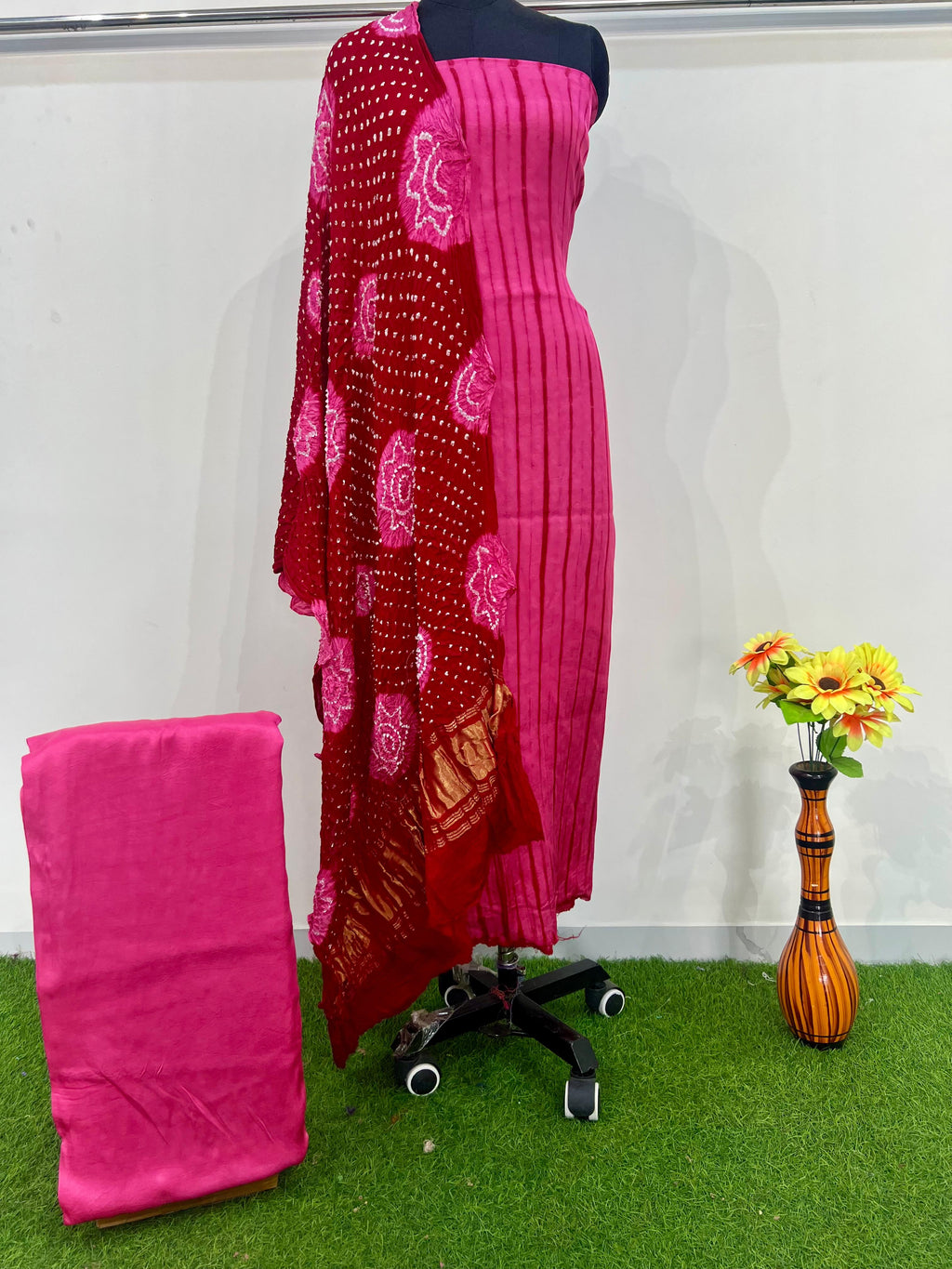 modal silk tiy dye & golti suit