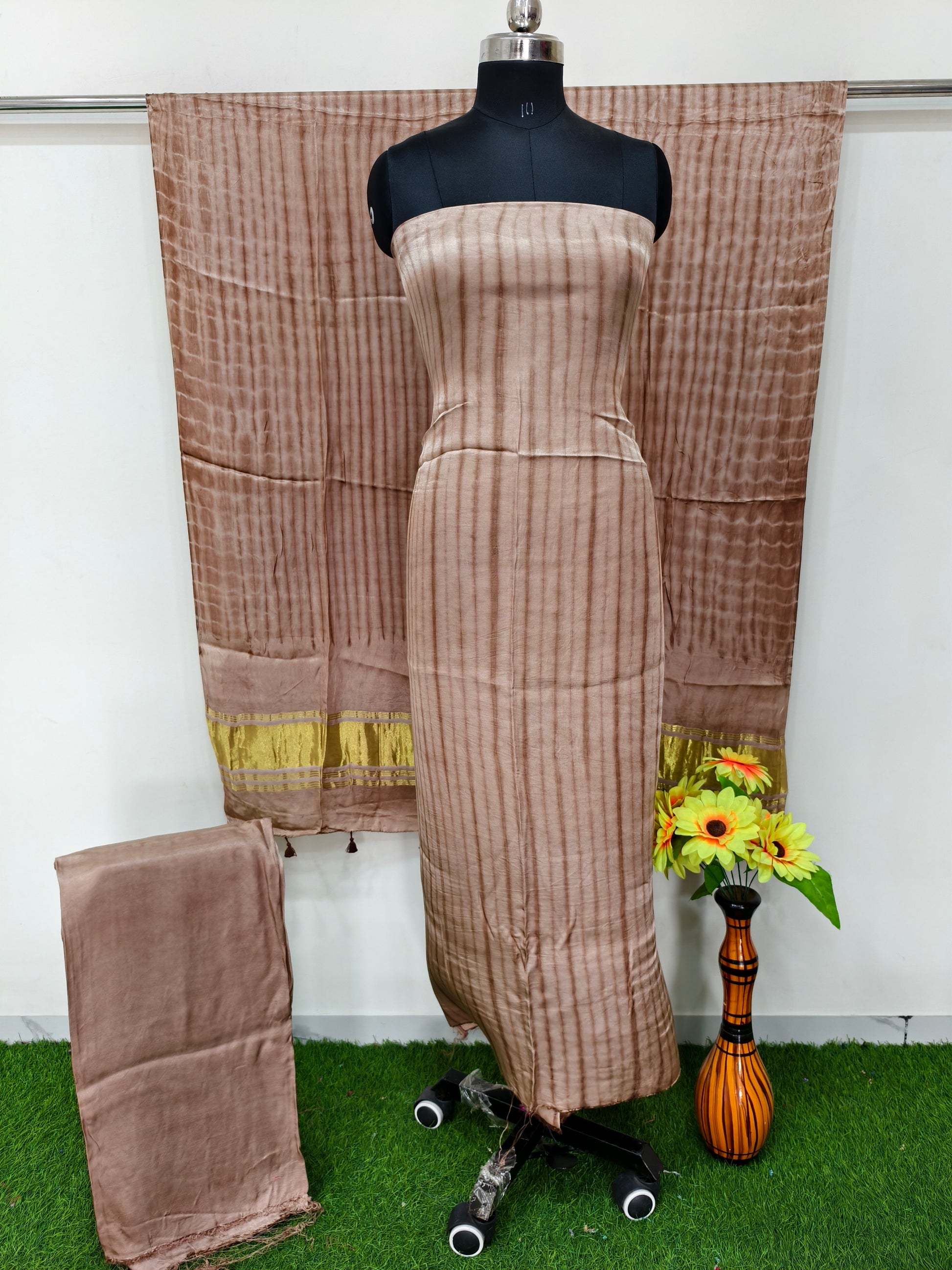 Modal Silk Tiy & Dye 3 Pice suit