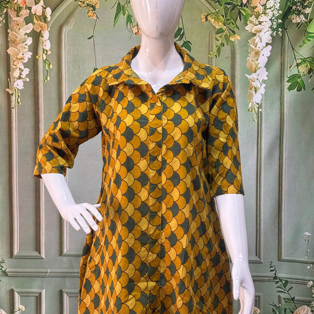 Ajrakh Hand Block Print Pure Cotton Shirt