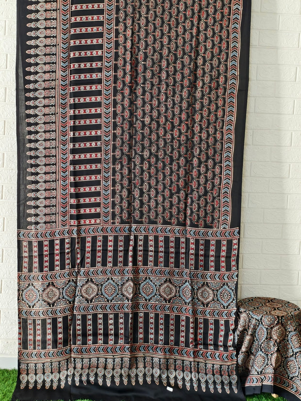 Traditional Ajrakh Saree Online