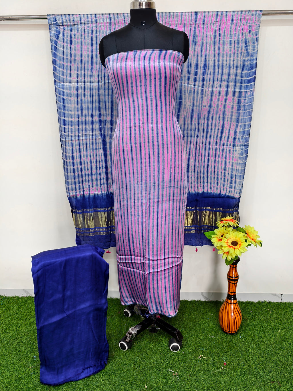 Modal Silk Tiy & Dye 3 Pice suit