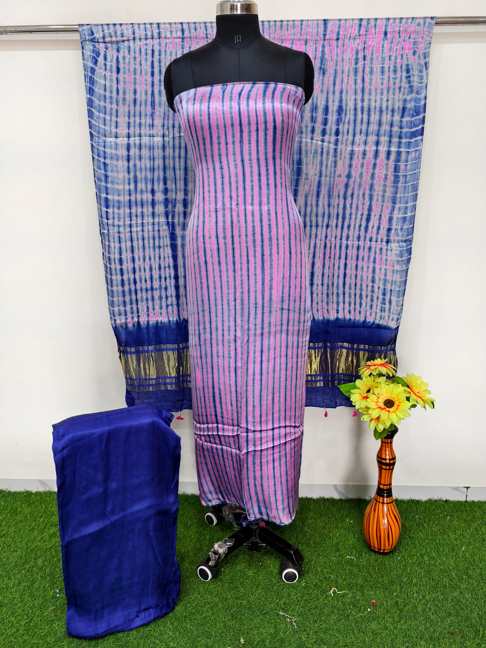 Modal Silk Tiy & Dye 3 Pice suit