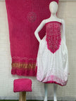 Bandhani tie-dye work Elegant colors & white color combination Center panel