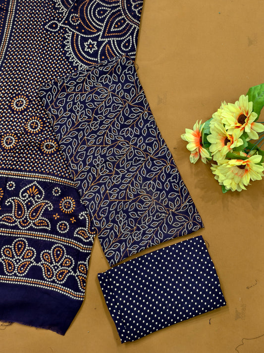 Riyon Aabadar DESIGN Bandhani Print 3-Piece Suit