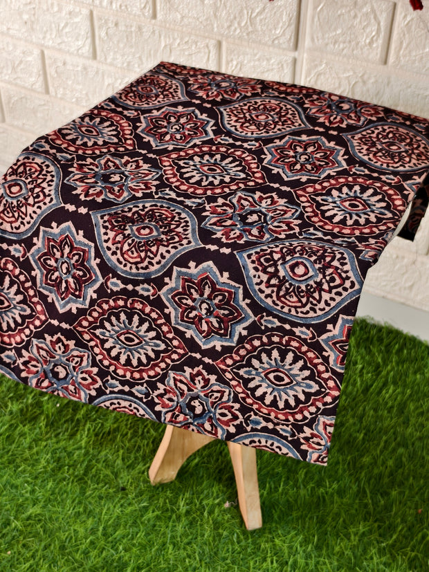 Buy Pure Cotton Bleck Ajrakh Hand Block Print Nechral Dye 3 Pice Suit