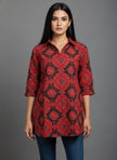 Ajrakh Hand Block Print Pure Cotton Shirt