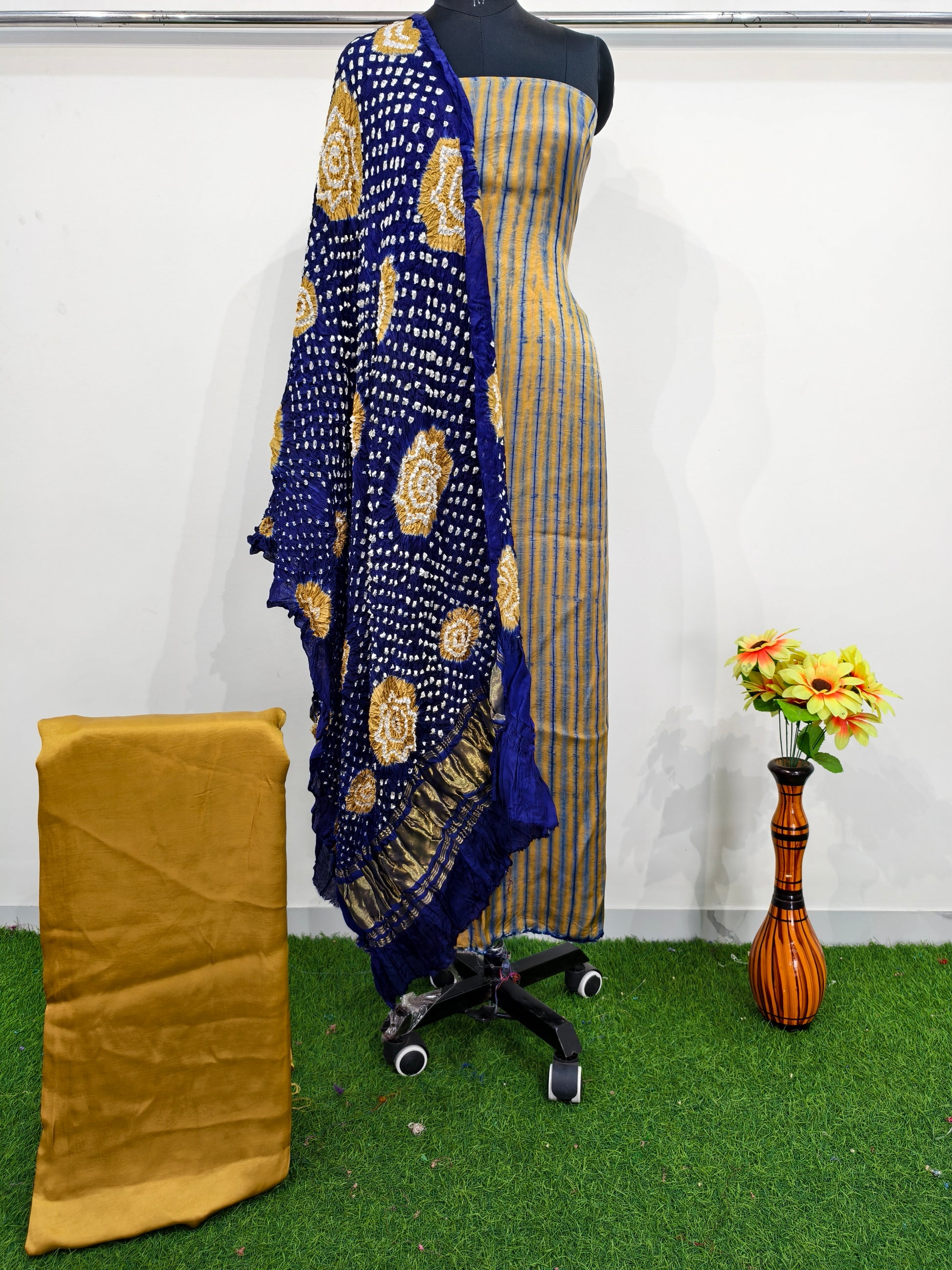 modal silk tiy dye & golti suit