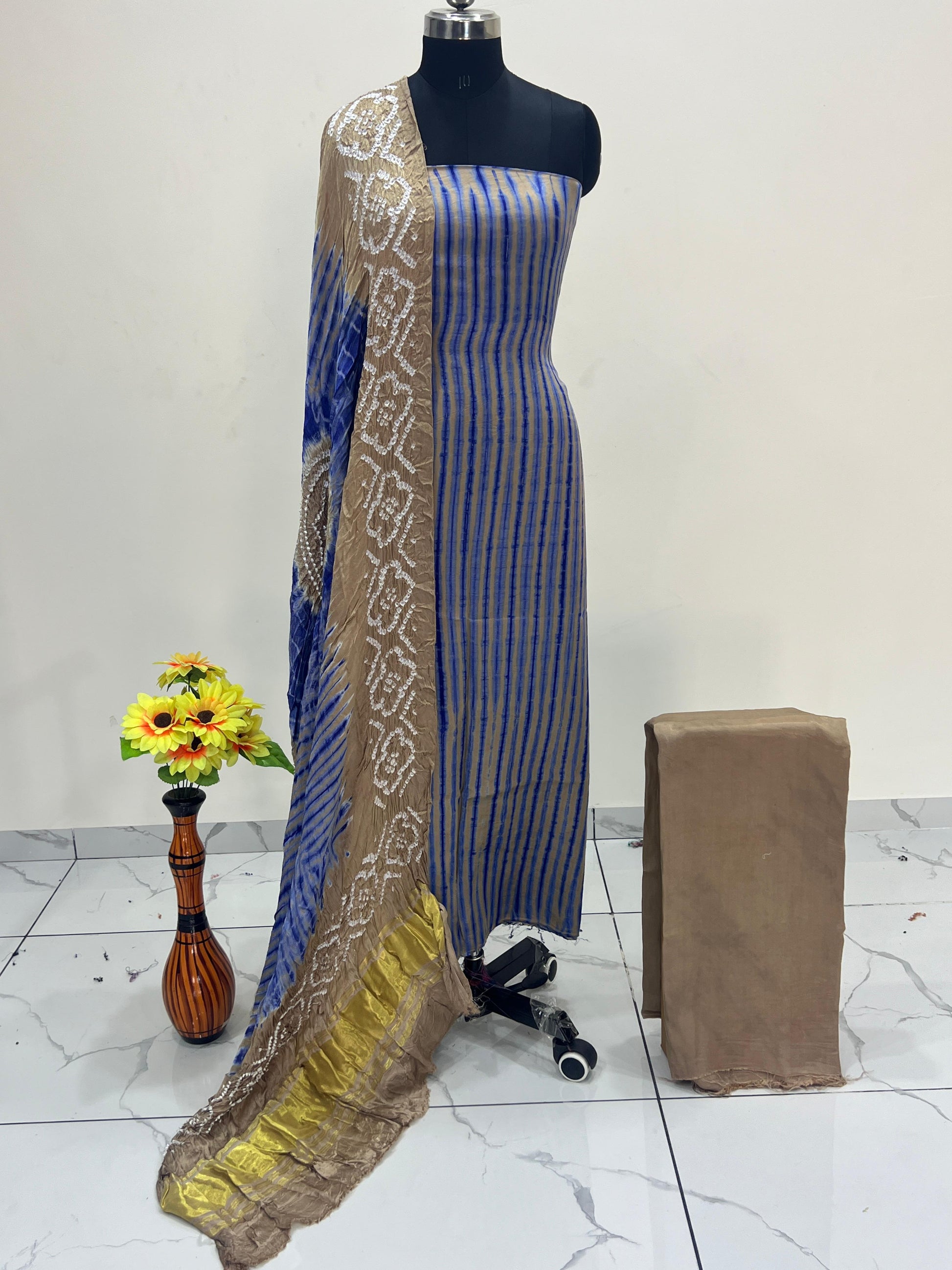 Modal Silk Tiy & Dye Bandhani dupatta 3 Pice suits