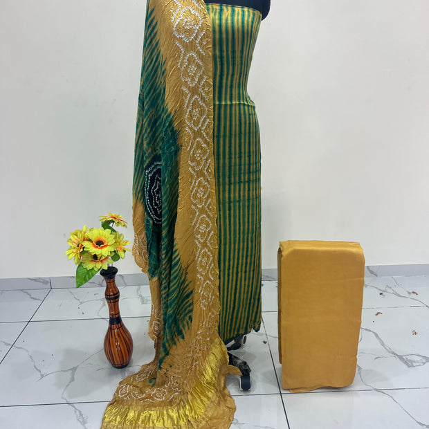 Modal Silk Tiy & Dye Bandhani dupatta 3 Pice suits