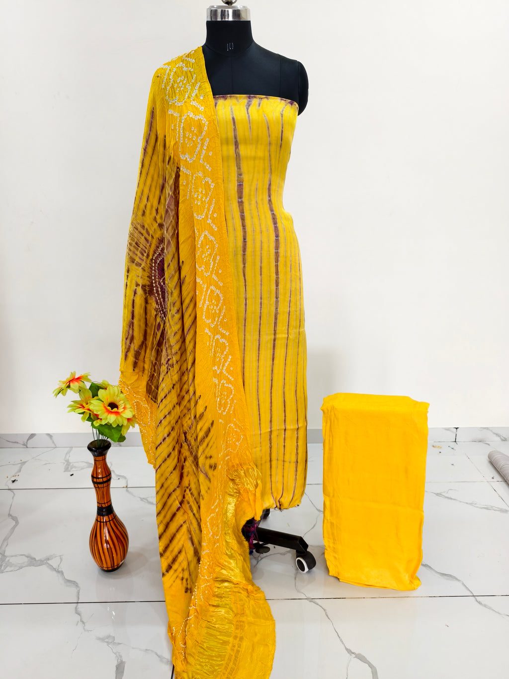 Modal Silk Tiy & Dye Bandhani dupatta 3 Pice suits