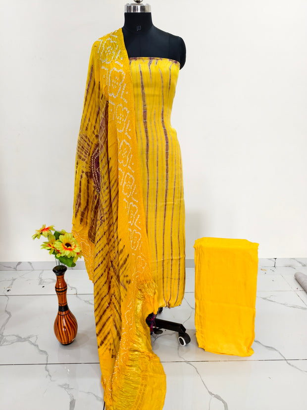 Modal Silk Tiy & Dye Bandhani dupatta 3 Pice suits