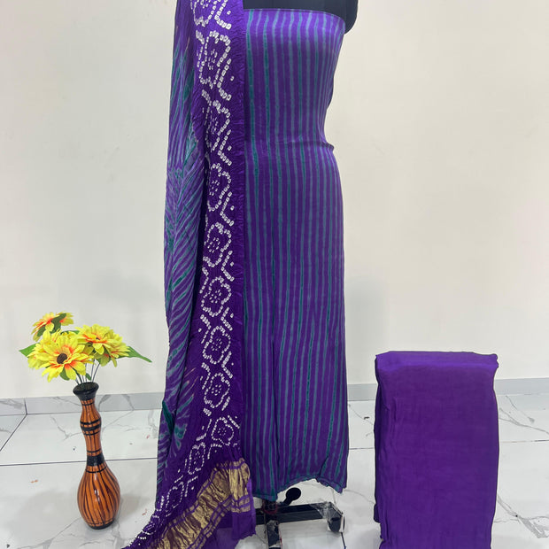 Modal Silk Tiy & Dye Bandhani dupatta 3 Pice suits