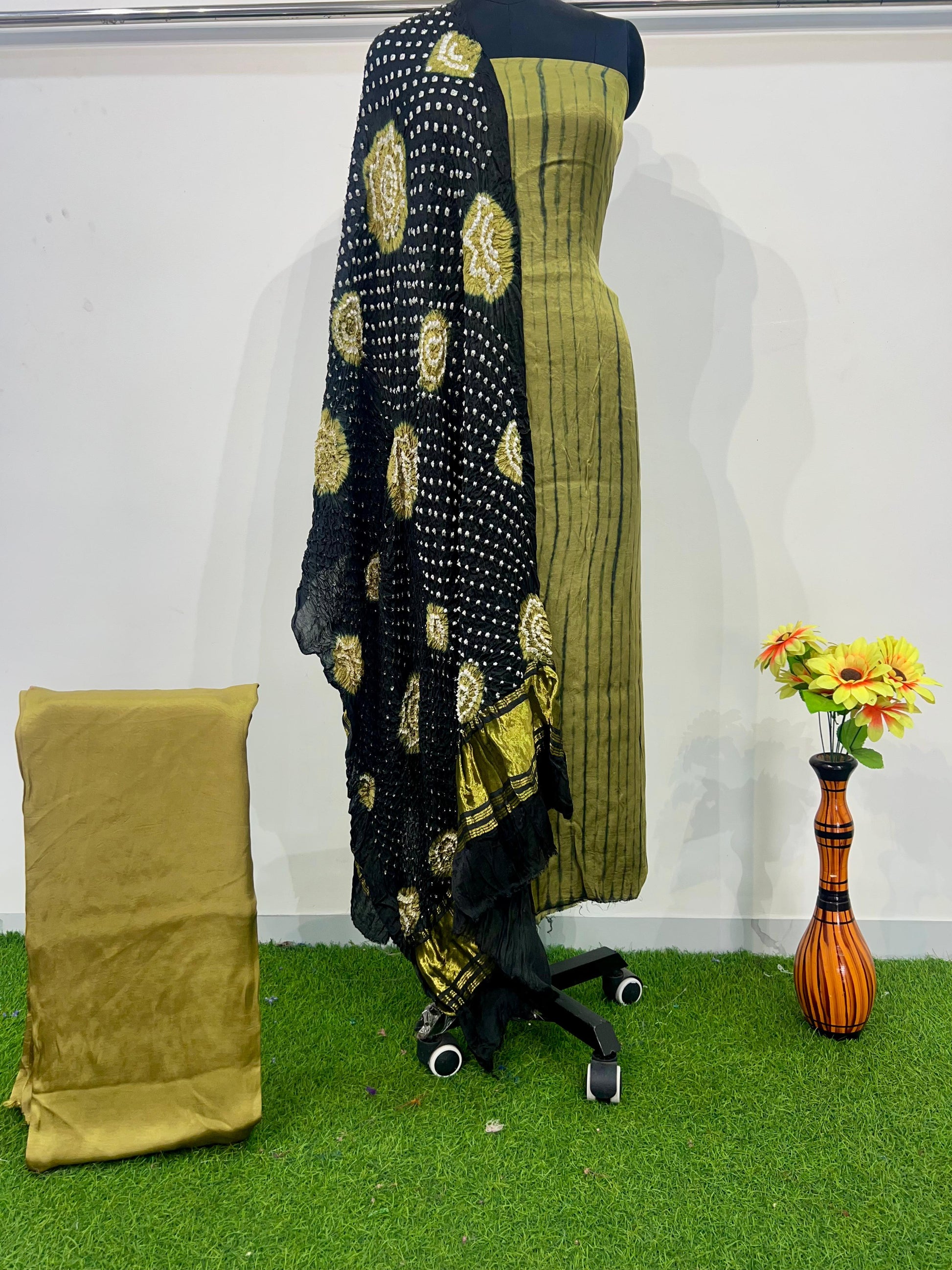 modal silk tiy dye & golti suit