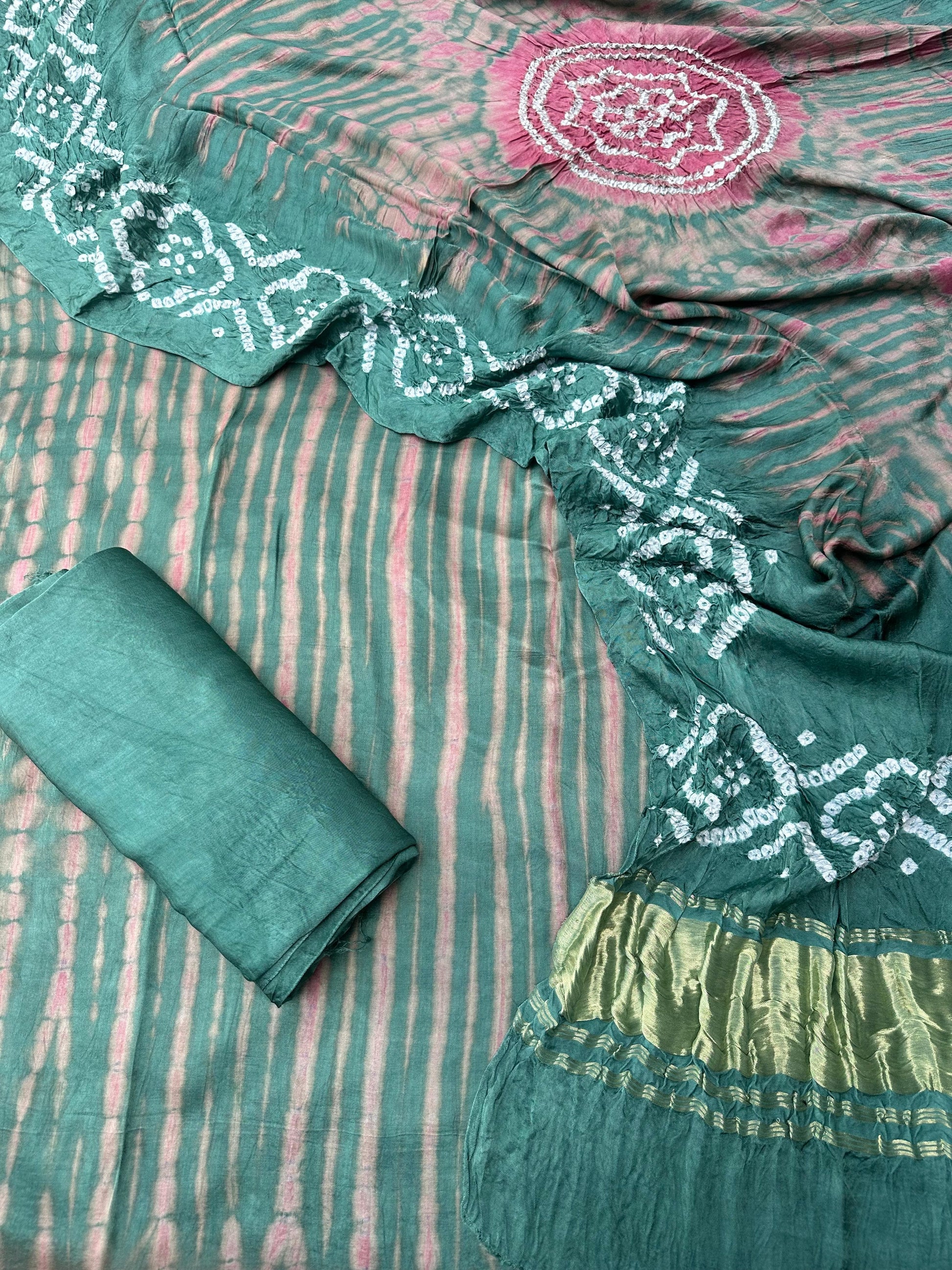 Modal Silk Tiy & Dye Bandhani dupatta 3 Pice suits