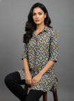 Pure Cotan Ajrakh Hand Block Print Women’s Shirts