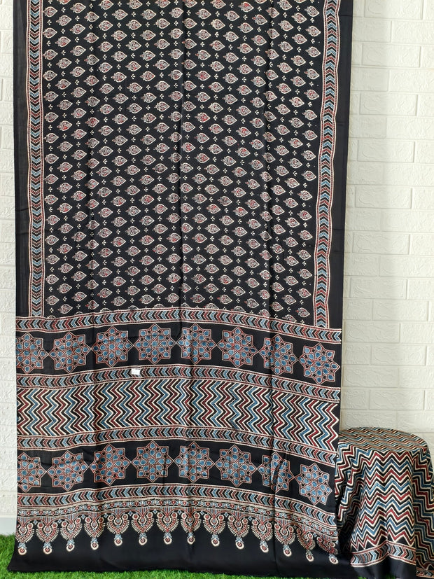 Traditional Ajrakh Saree Online