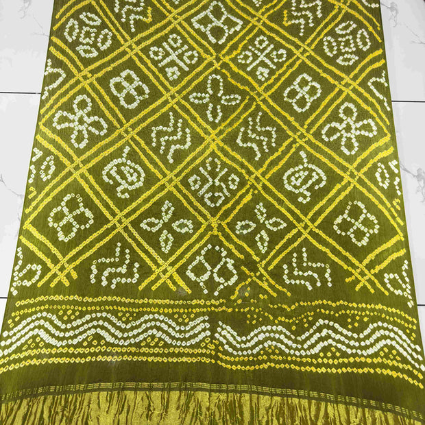 Modal Silk Shaded Lite & Dark Suit with Bandhej Barbhat Dupatta & Zari Pallu