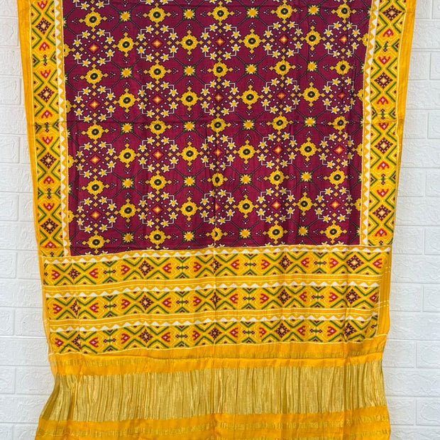 Pure Model Silk Digital Print With Zari Pallu Dupatta