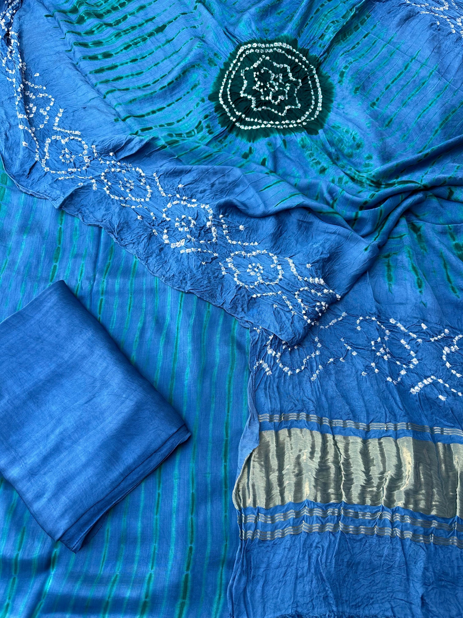 Modal Silk Tiy & Dye Bandhani dupatta 3 Pice suits