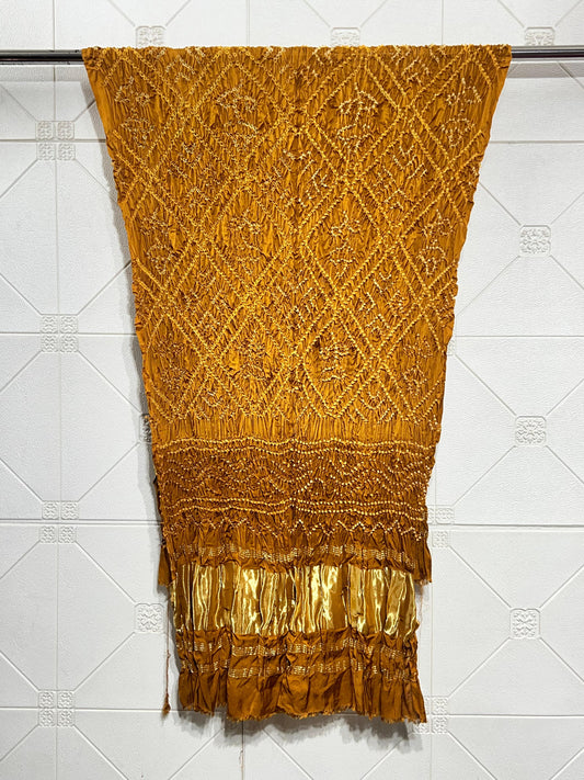 Modal Silk Barbhat Bandhej Barik bandhani With Zari Pallu Dupatta