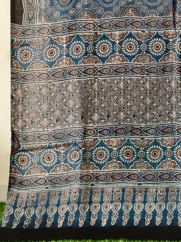 Modal Silk Ajrakh Saree