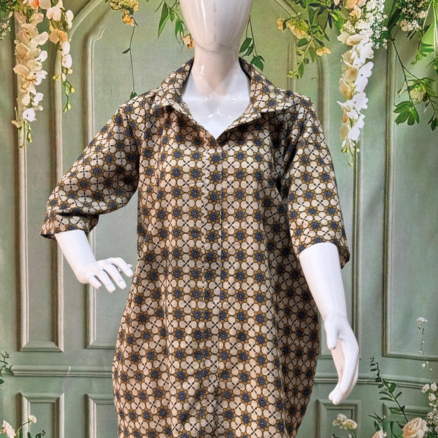 Ajrakh Hand Block Print Pure Cotton Shirt