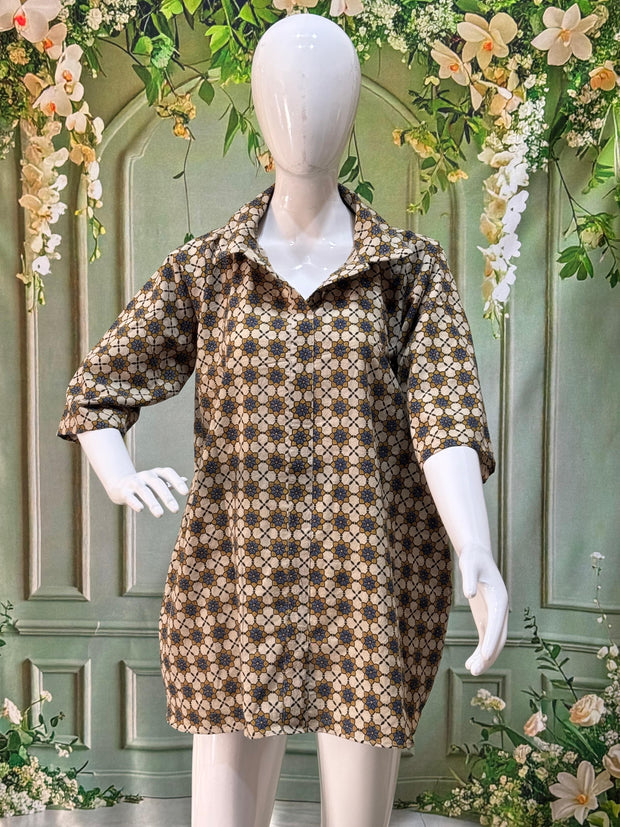 Ajrakh Hand Block Print Pure Cotton Shirt