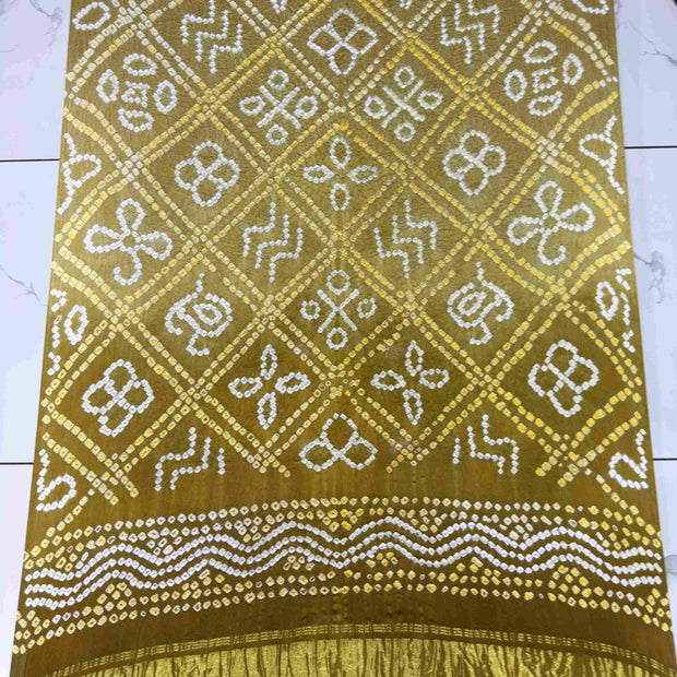 Modal Silk Shaded Lite & Dark Suit with Bandhej Barbhat Dupatta & Zari Pallu