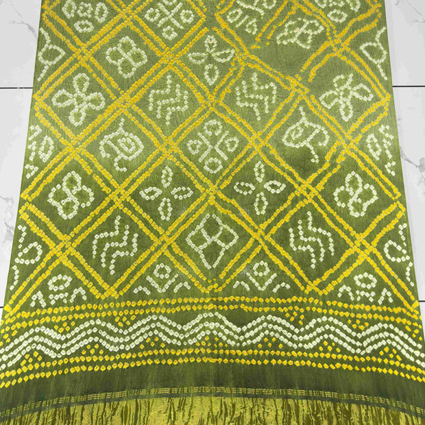 Modal Silk Shaded Lite & Dark Suit with Bandhej Barbhat Dupatta & Zari Pallu