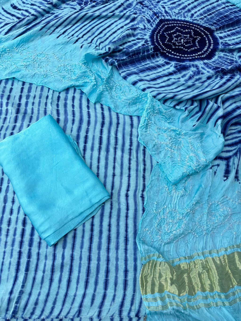 Modal Silk Tiy & Dye Bandhani dupatta 3 Pice suits