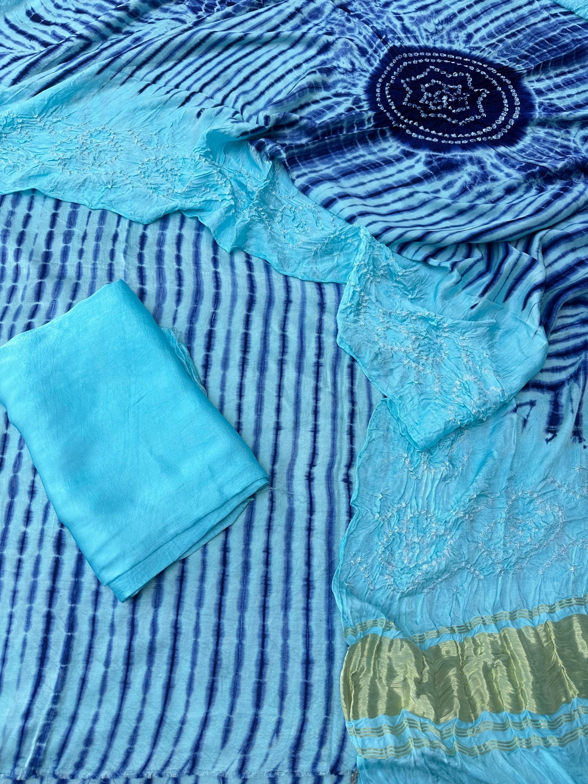 Modal Silk Tiy & Dye Bandhani dupatta 3 Pice suits