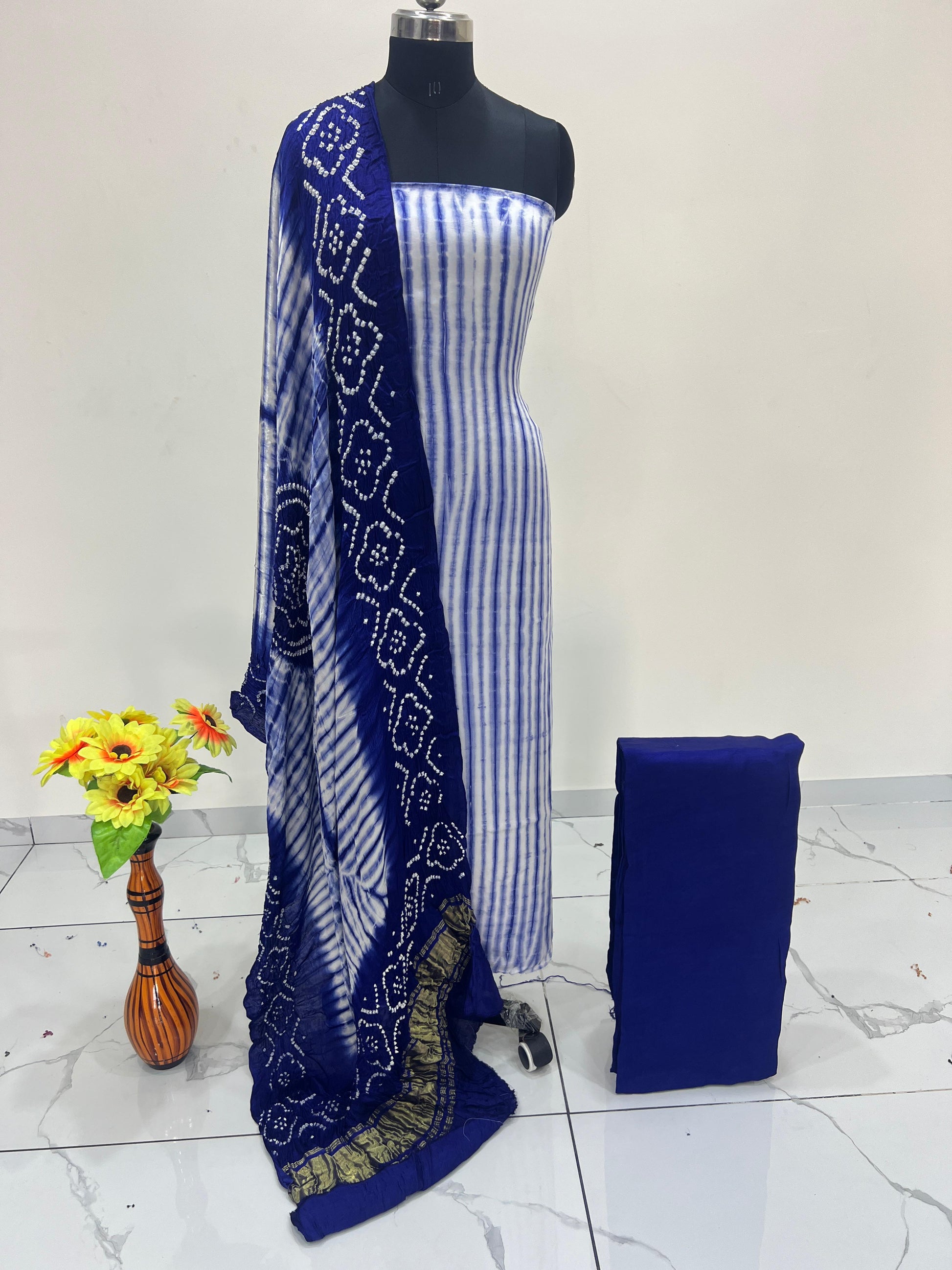 Modal Silk Tiy & Dye Bandhani dupatta 3 Pice suits