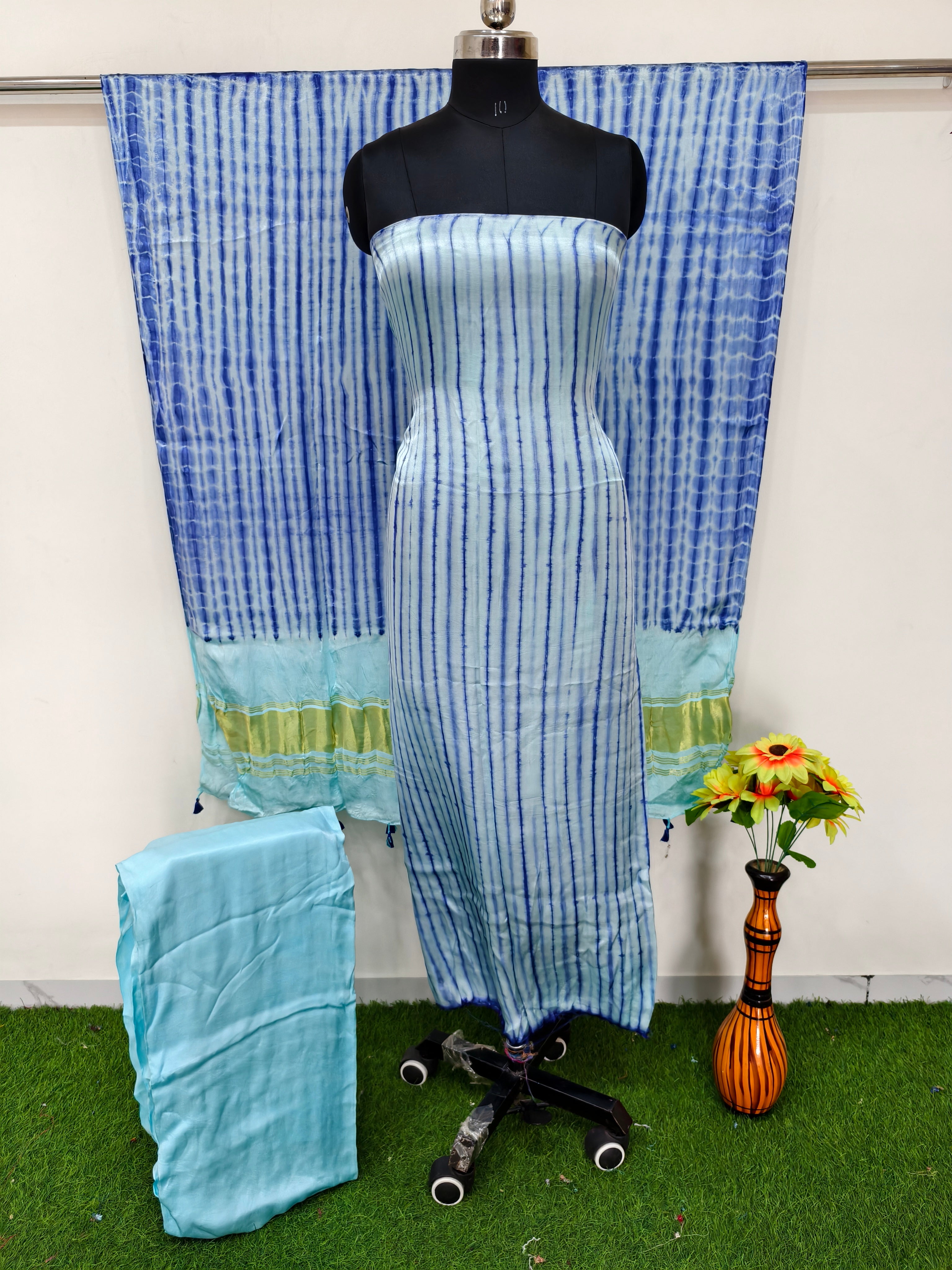 Modal Silk Tiy & Dye 3 Pice suit