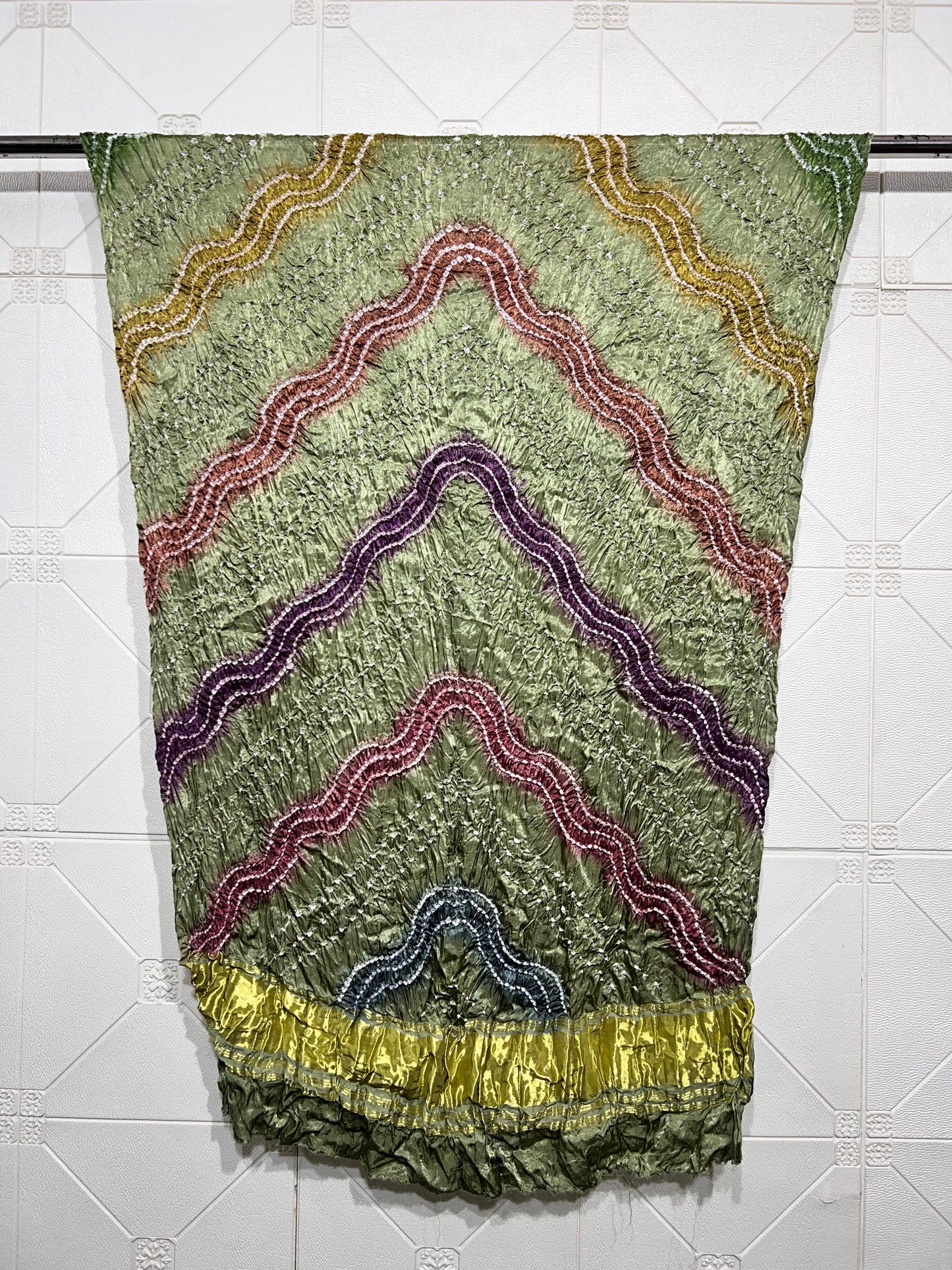 Modal Silk Bandhani And Malti Color Zari Pallu Dupatta