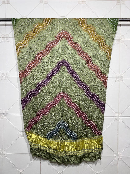 Modal Silk Bandhani And Malti Color Zari Pallu Dupatta