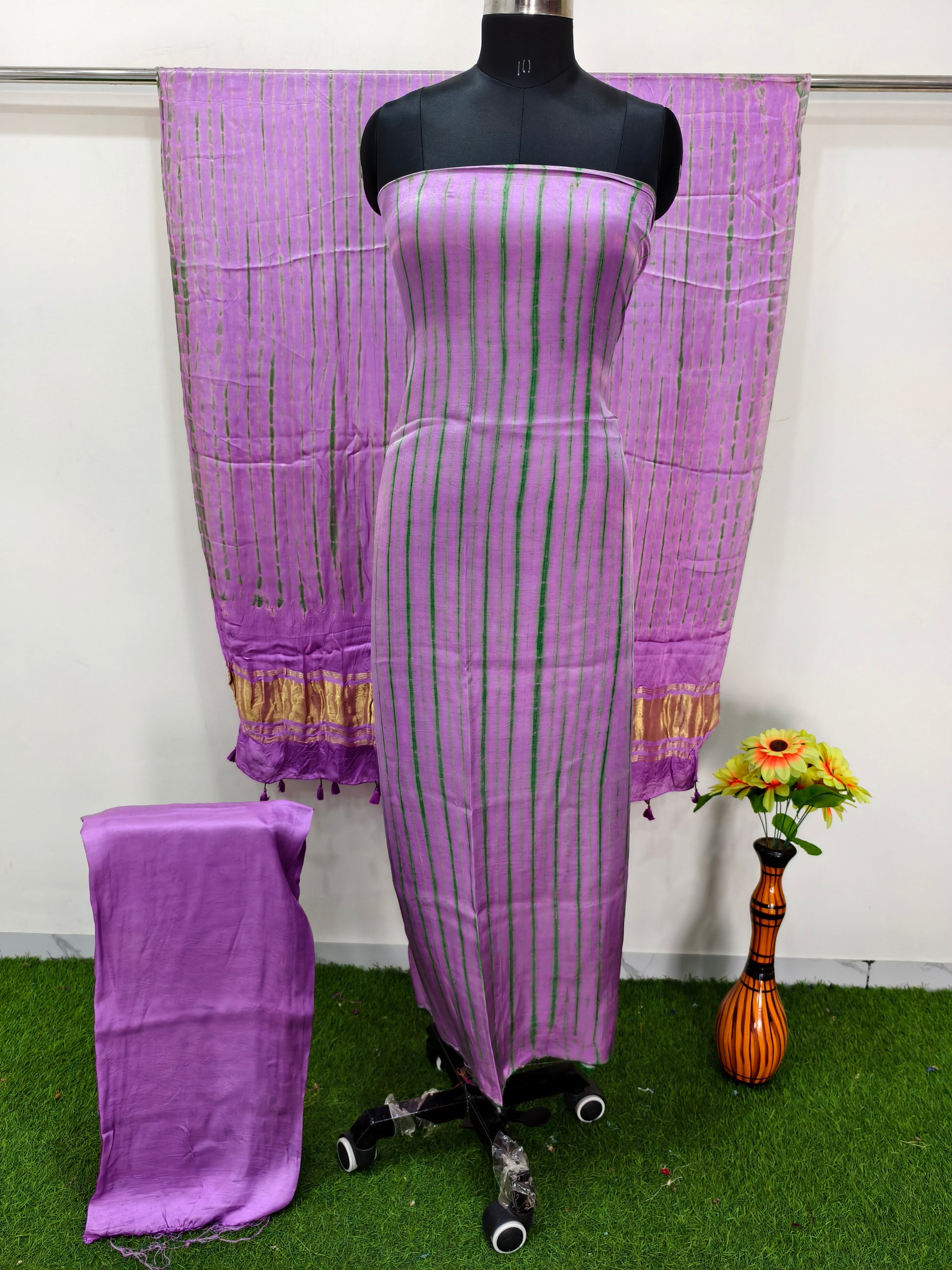 Modal Silk Tiy & Dye 3 Pice suit