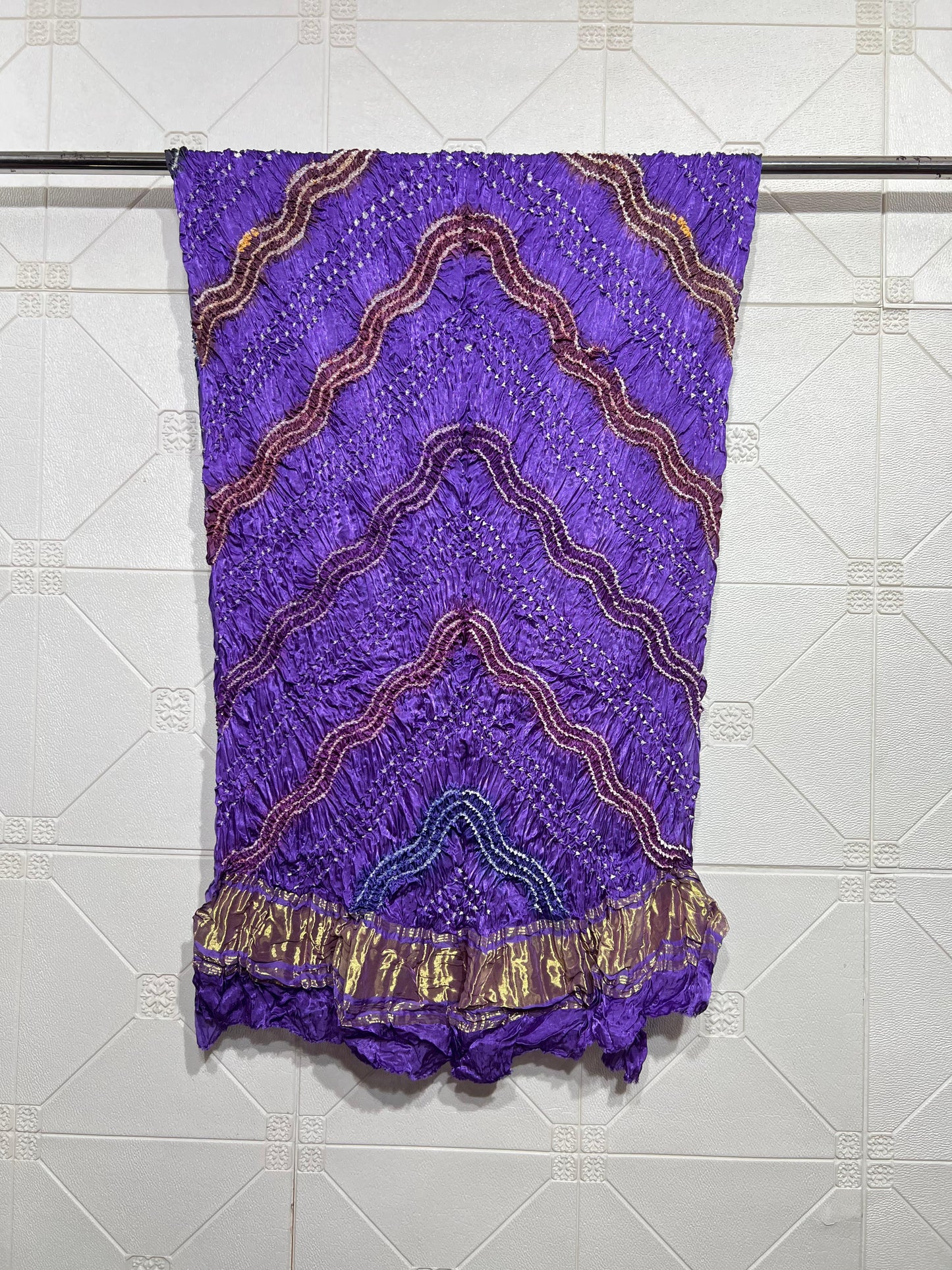 Modal Silk Bandhani And Malti Color Zari Pallu Dupatta